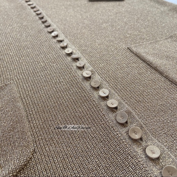 Boston Proper gold metallic cardigan duster *shop@iamwarrior - Picture 4 of 8